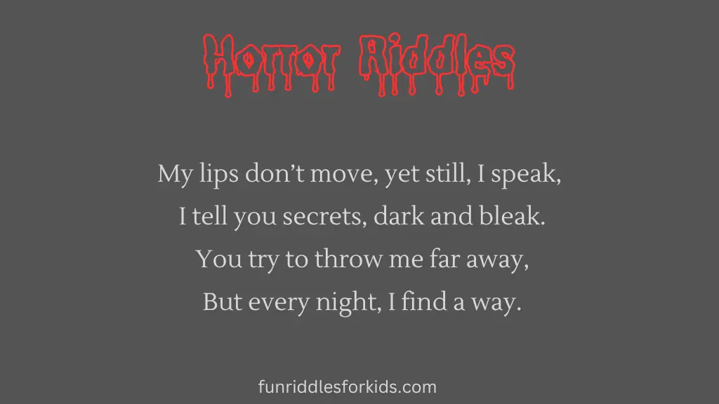 Horror Riddles