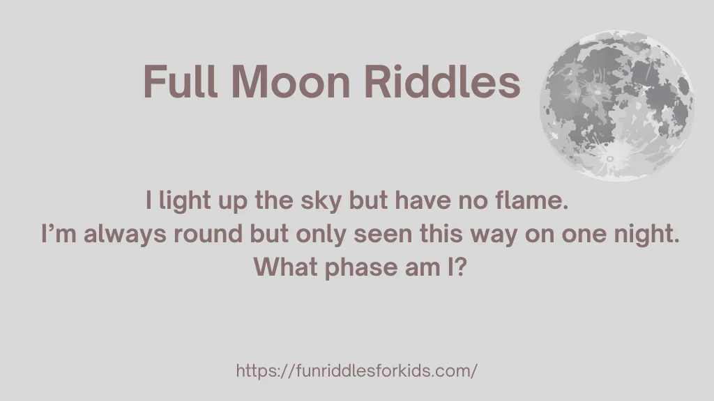 Moon Riddles with Answers
